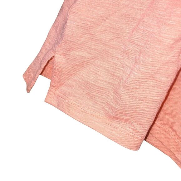 Talbots NEW Pink Square neck Cuffed Short Sleeve Cotton Blend Top L #761 - Picture 6 of 9